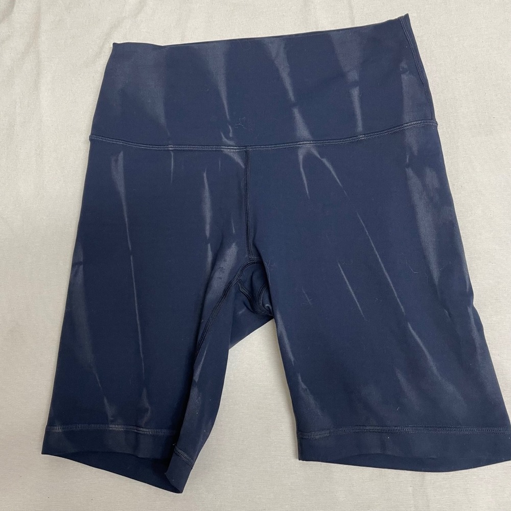 Lululemon Biker Shorts Womens 6 Navy Blue Align High Rise 8" Inseam Athletic
